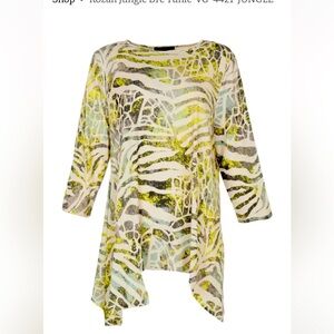 KOZAN Jungle Dre Tunic. Made in Europe NWT   95% polyester 5% spandex